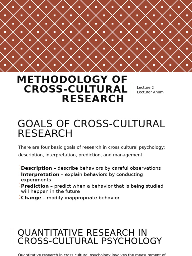 Cross-Cultural Research Methodology Guide | PDF | Level Of Measurement ...