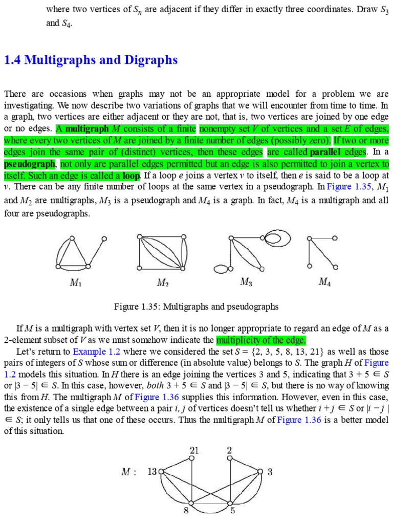 Understanding Multigraphs and Digraphs | PDF | Vertex (Graph Theory ...