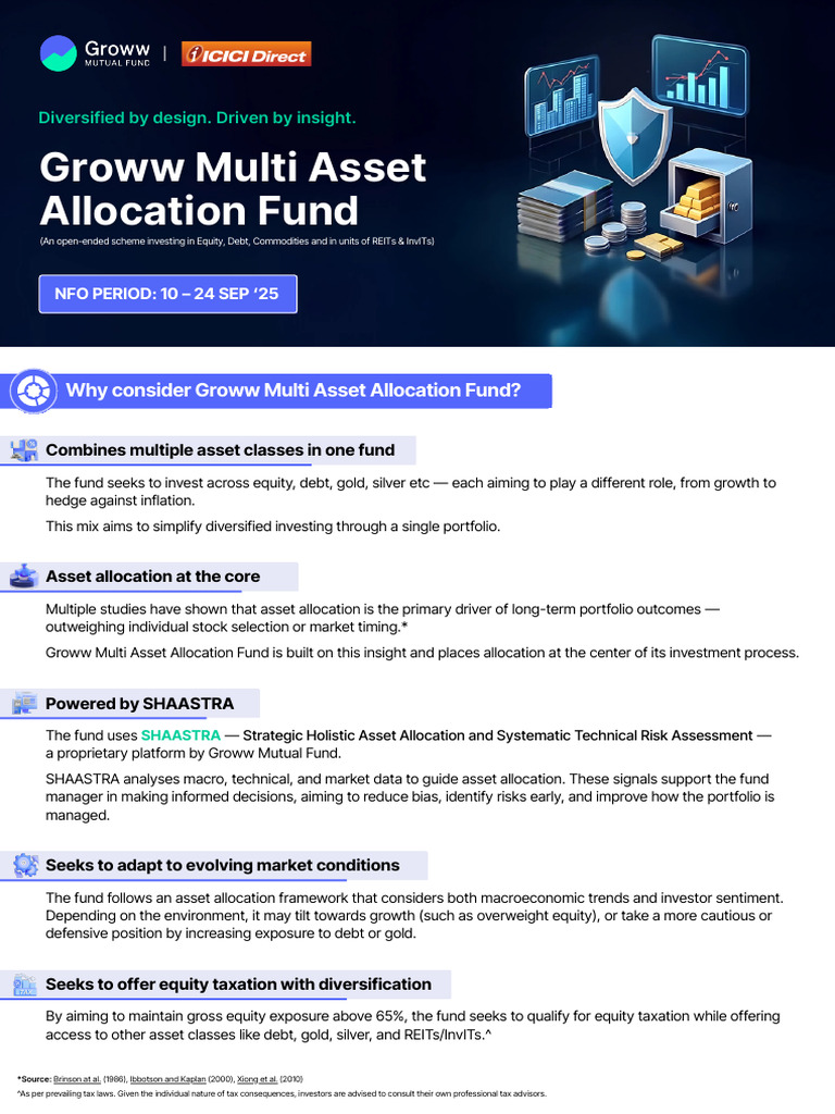 Groww Multi Asset Allocation Fund Overview | PDF | Asset Allocation ...