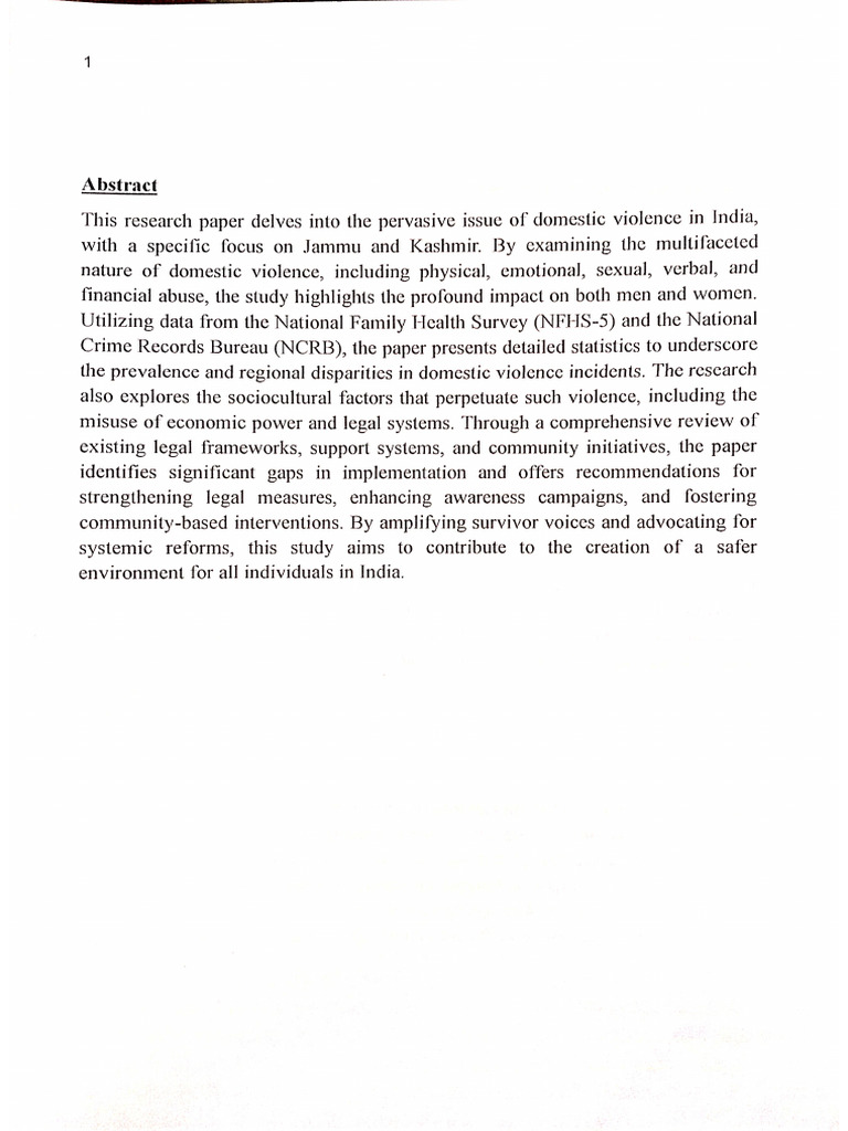 Domestic Violence Full Social Work | PDF