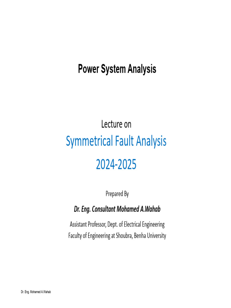 Symmetrical Fault Analysis in Power Systems | PDF | Transformer ...