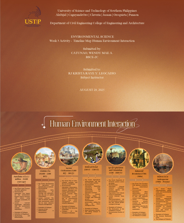 Human-Environment Interaction Timeline | PDF | Environmental ...