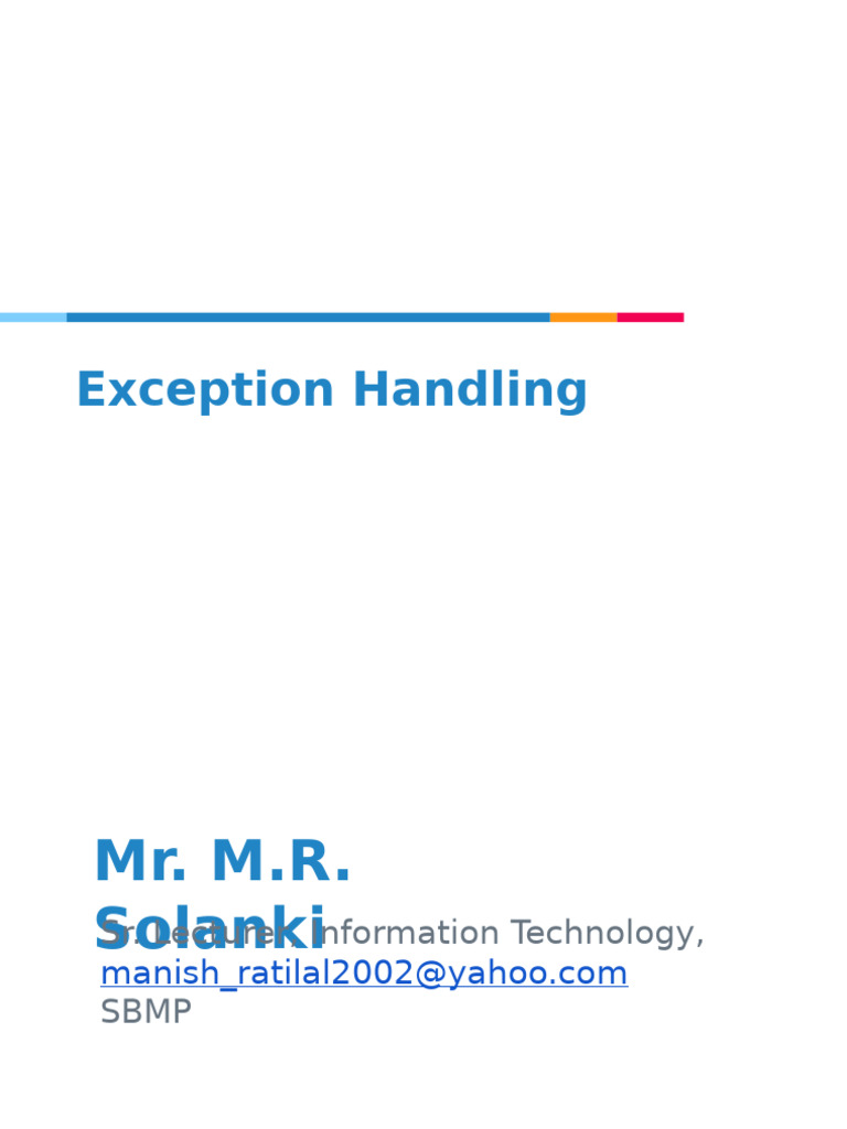 Java Exception Handling Basics | PDF | Method (Computer Programming ...