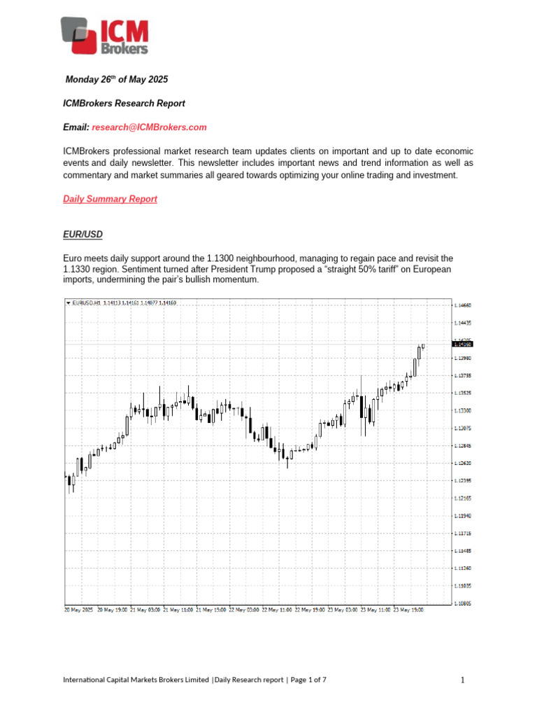 Daily Forex and Market Summary Report | PDF | International Trade ...