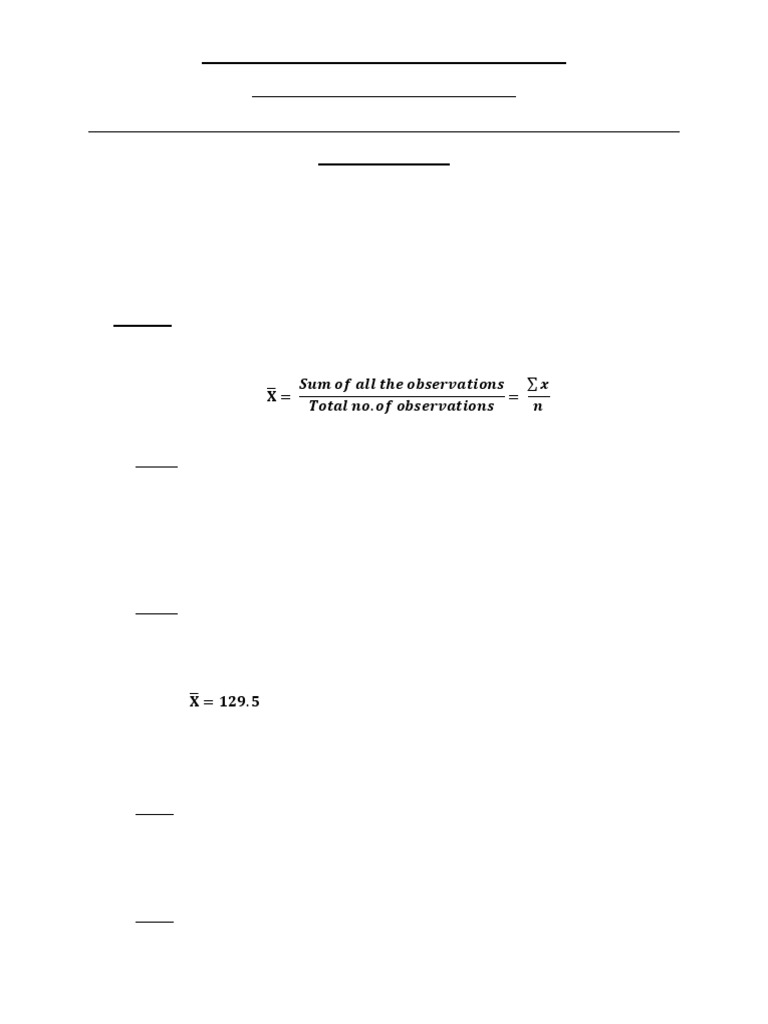 Biostatistics Sample Problems With Solution | PDF | Mean | Blood Pressure