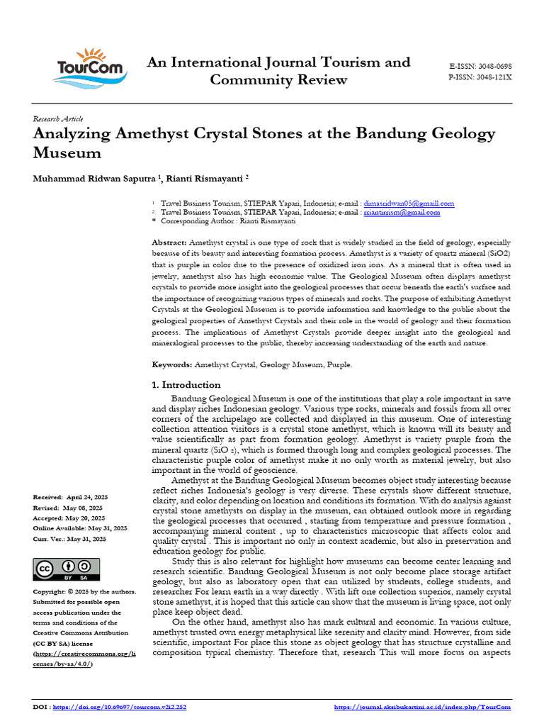 TOURCOM+Vol+2+No +2+June+2025+Page+41-44 | PDF | Quartz | Minerals