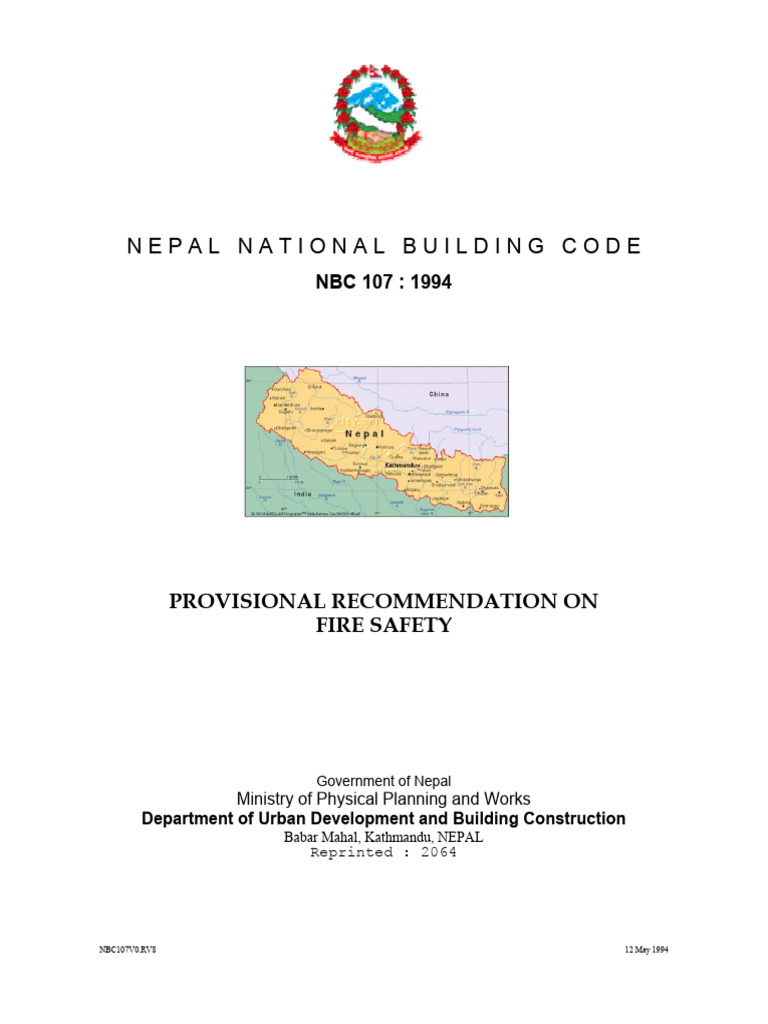 Nepal National Building Code: Fire Safety | PDF | Stairs | Fire Safety