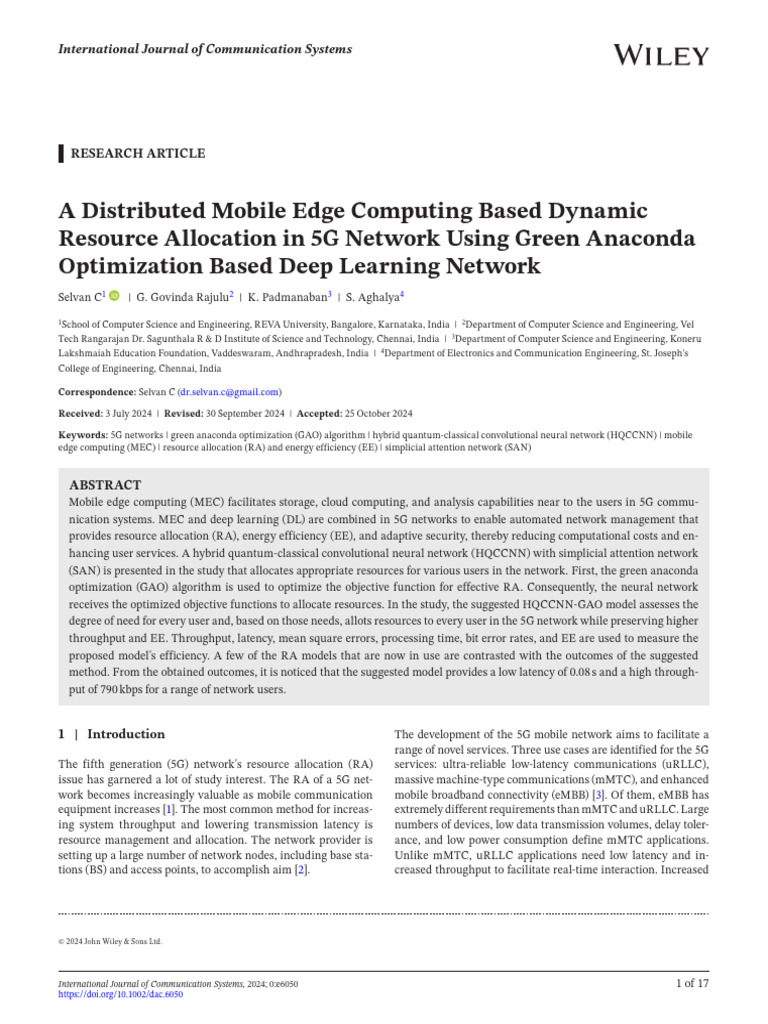 Dynamic Resource Allocation in 5G MEC | PDF | Computer Network ...