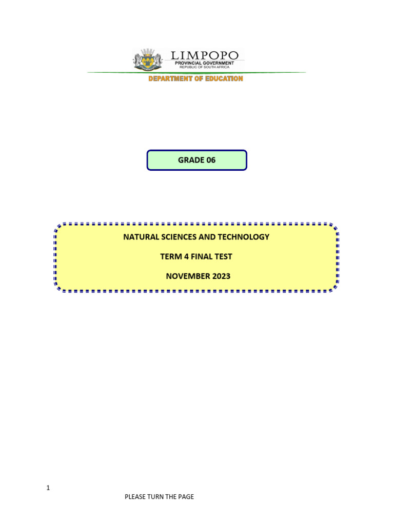 Grade 6 Natural Sciences Exam 2023 | PDF | Electricity | Planets