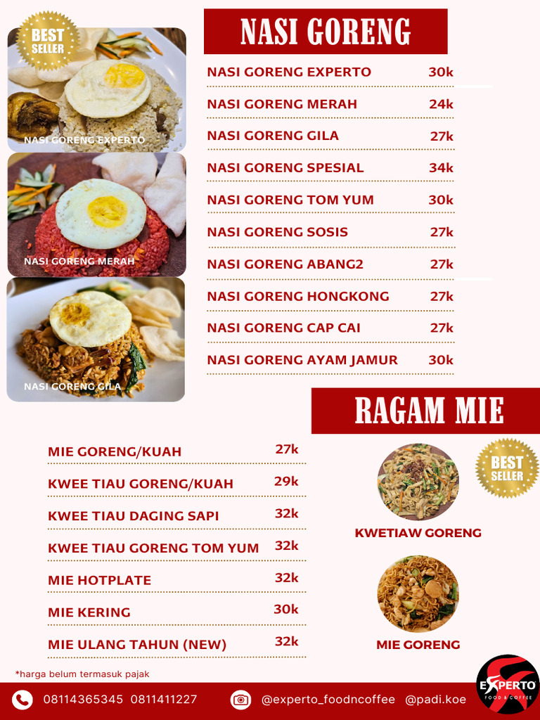 Menu Nasi Goreng dan Mie Variasi | PDF