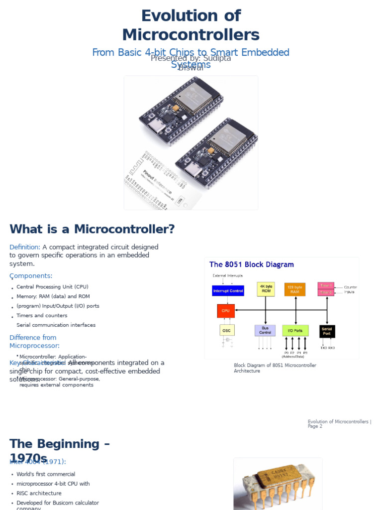 Microcontroller Evolution Overview | PDF | Microcontroller | Microprocessor