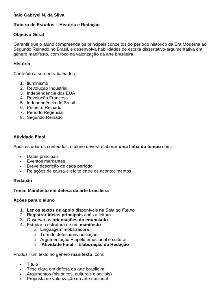 Manifesto pela Valorização da Arte Brasileira | PDF | Equações | Matemática