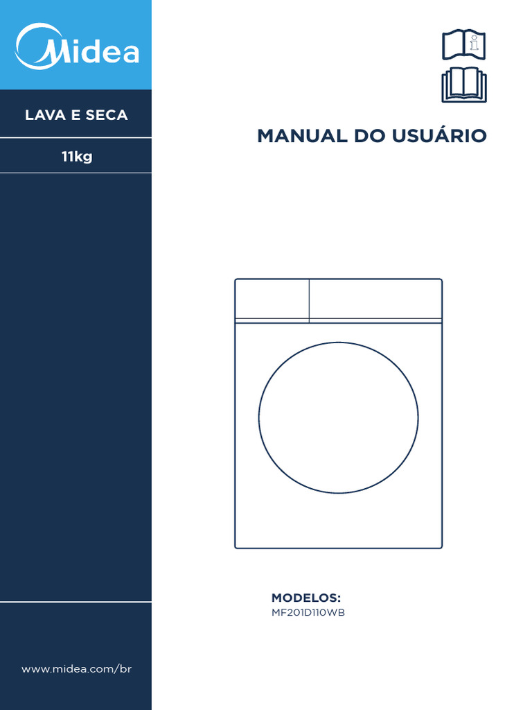 Manual Lava e Seca Midea Inverter 11kg | PDF | Roupas | Sabonete