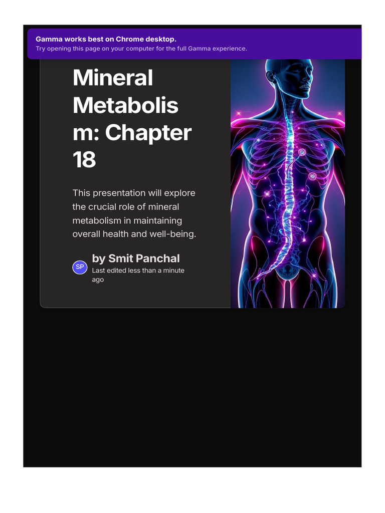 Essential Guide to Mineral Metabolism | PDF | Metabolism | Magnesium