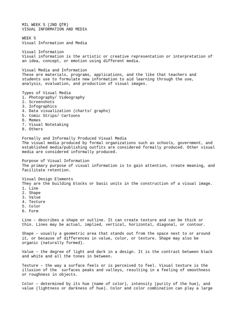 MIL Lecture QTR 2 WK 5 8 | PDF | Composition (Visual Arts) | Computer ...
