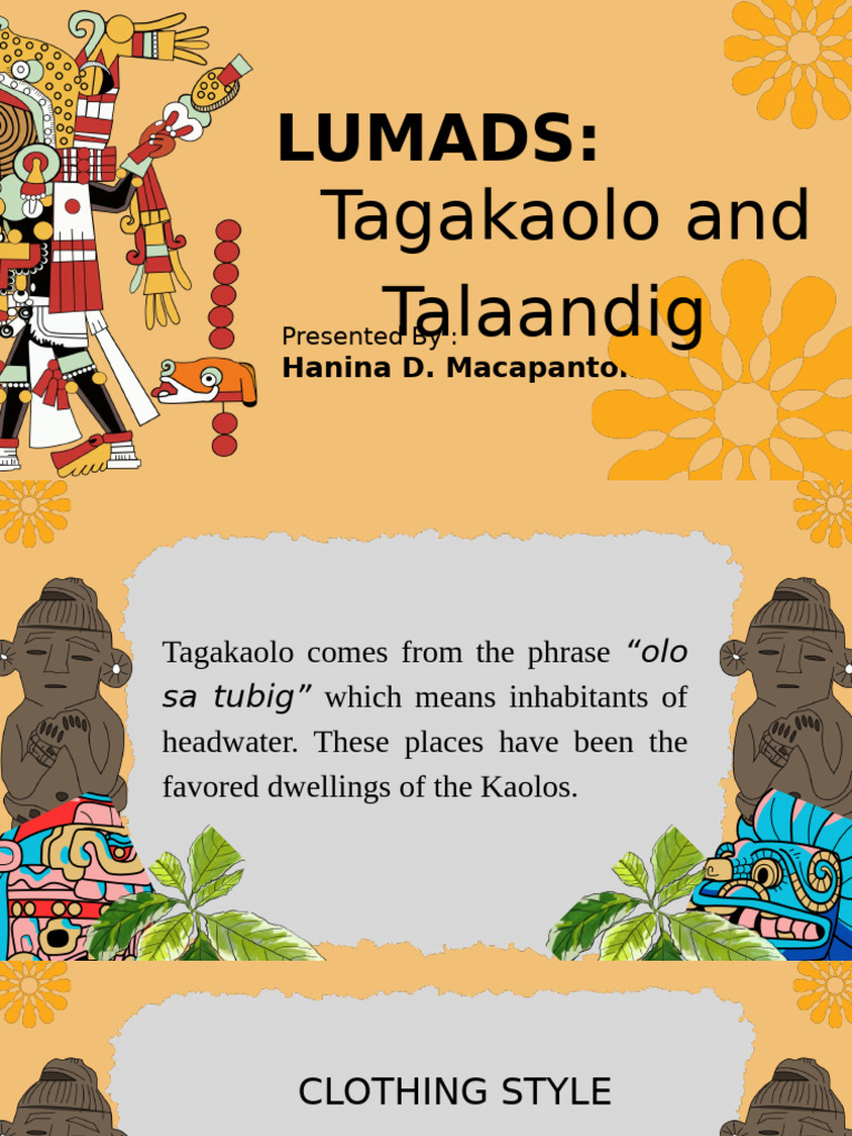Tagakaolo Tribe: Culture & Traditions | PDF | Musical Instruments ...