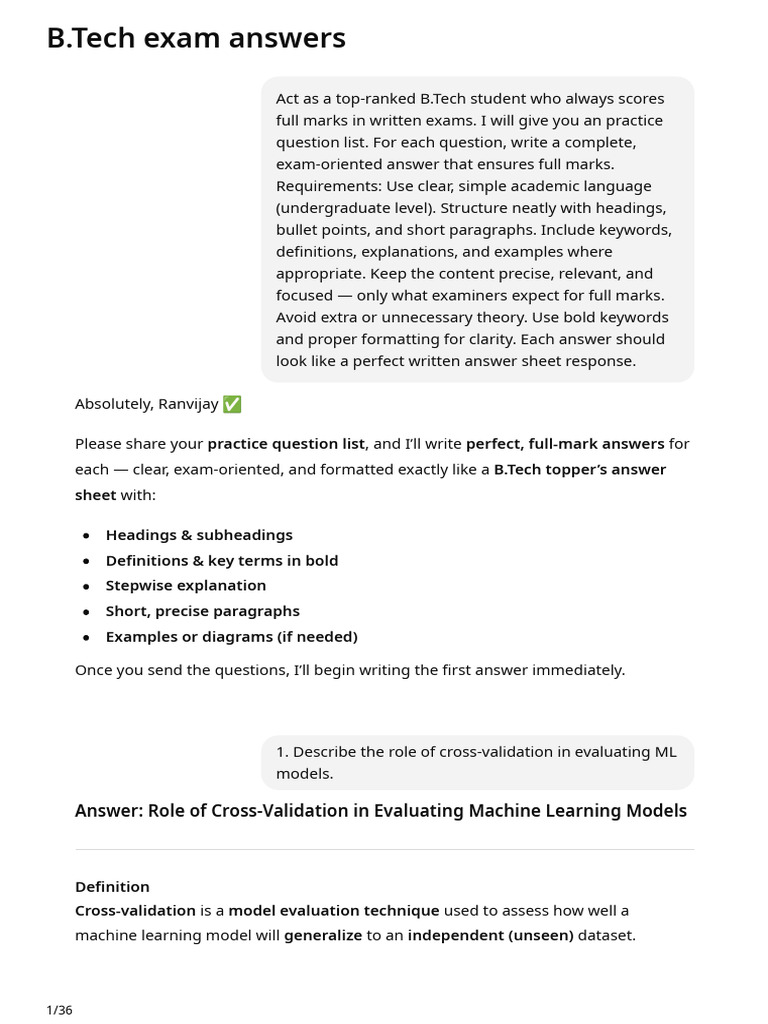 Practice Set ML | PDF | Cross Validation (Statistics) | Multicollinearity