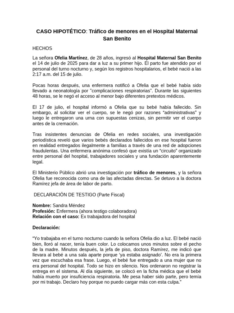 Caso Hipotético | PDF