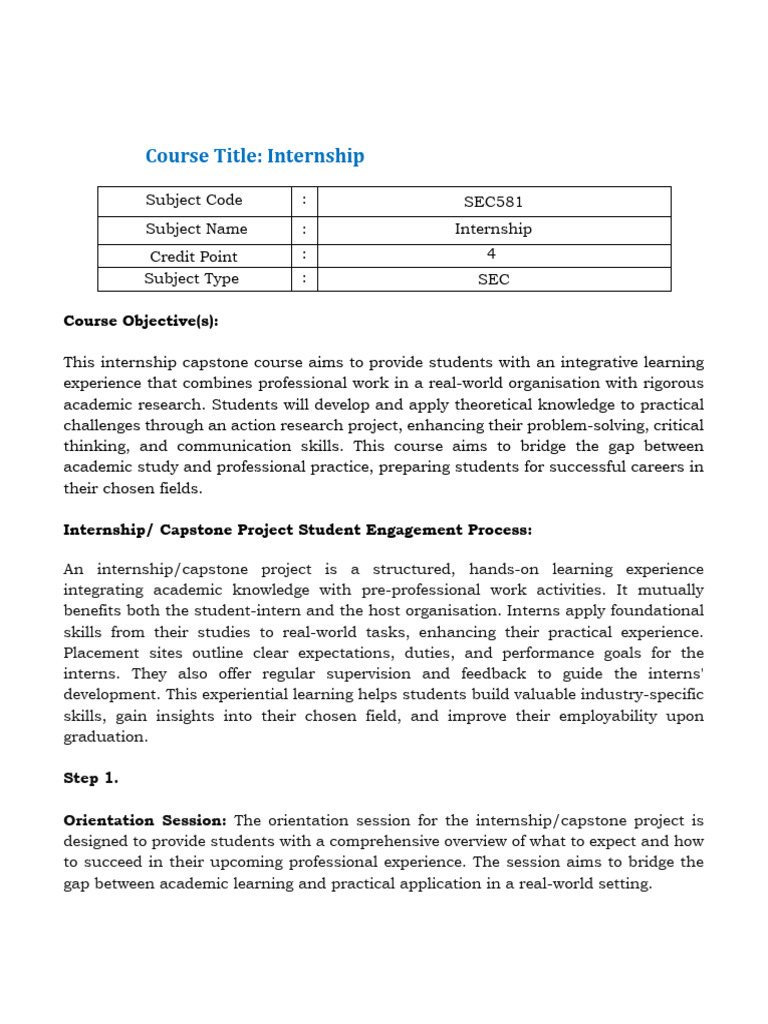 Guidelines For Project Report (BCA) - 1 | PDF | Internship | Job Hunting