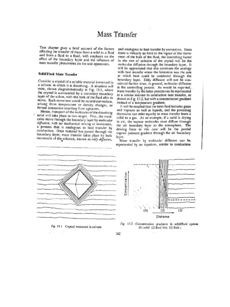 Mass Transfer Processes and Mechanisms | PDF | Diffusion | Heat Transfer
