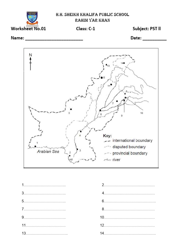 C-1 PST II Worksheets for Geography | PDF