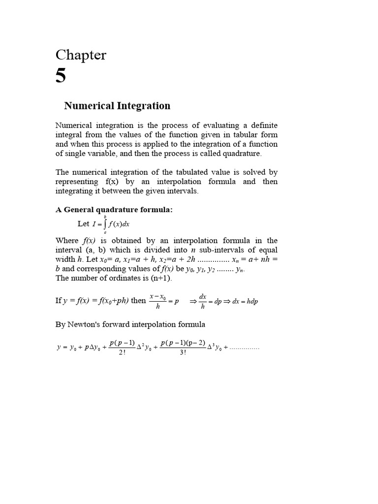 Numerical Integration Techniques Explained | PDF | Integral | Area