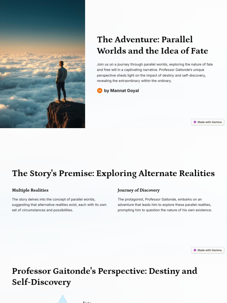 Exploring Fate in Parallel Worlds | PDF | Destiny | Free Will