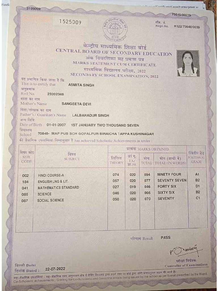 10THMARKSHEET 11zon | PDF