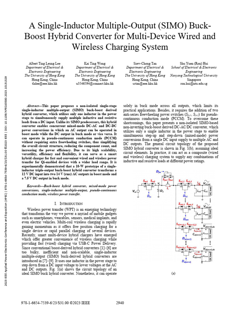 A Single-Inductor Multiple-Output SIMO Buck-Boost Hybrid Converter For ...