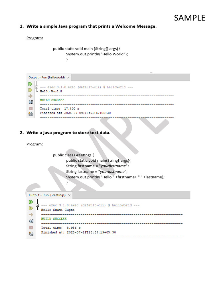 Java Programming Examples for Beginners | PDF | Computer Engineering ...