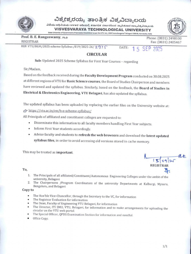 2025 Scheme N Syllabus Updated Cir | PDF