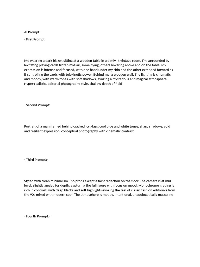 AI Prompt | PDF | Light | Vision