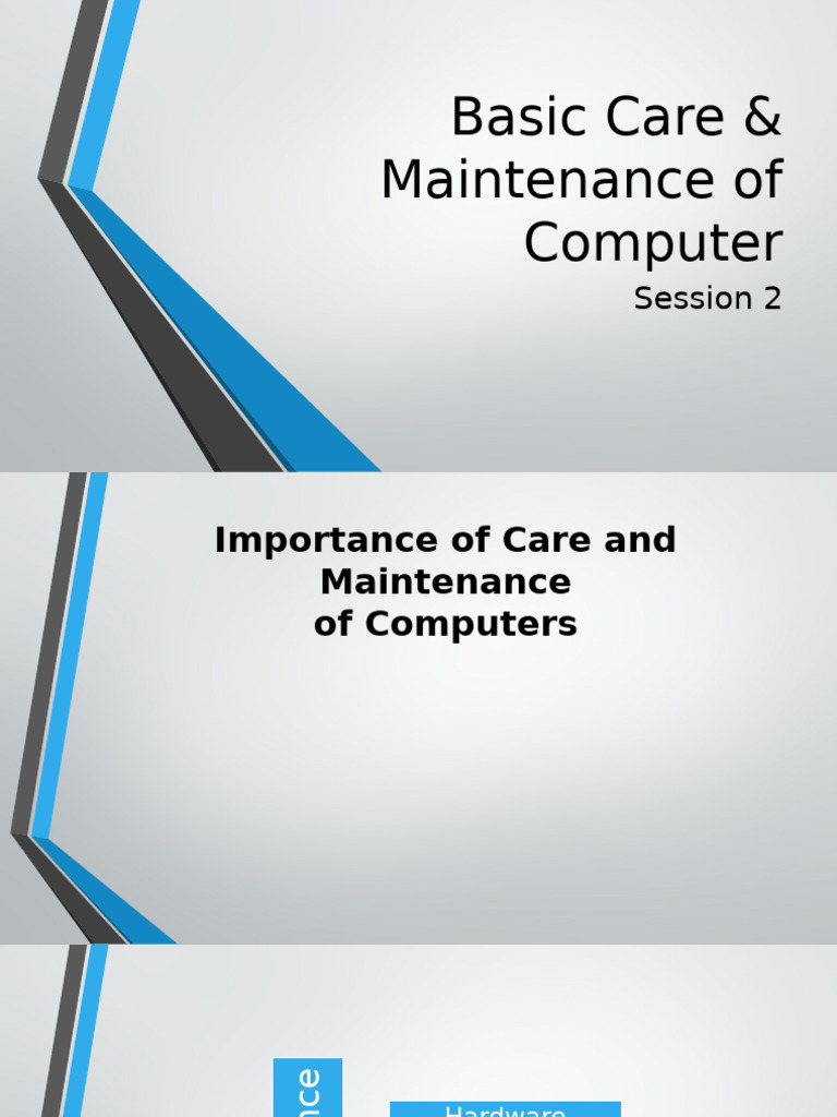 Computer Care & Maintenance Guide | PDF | Computer Virus | Backup