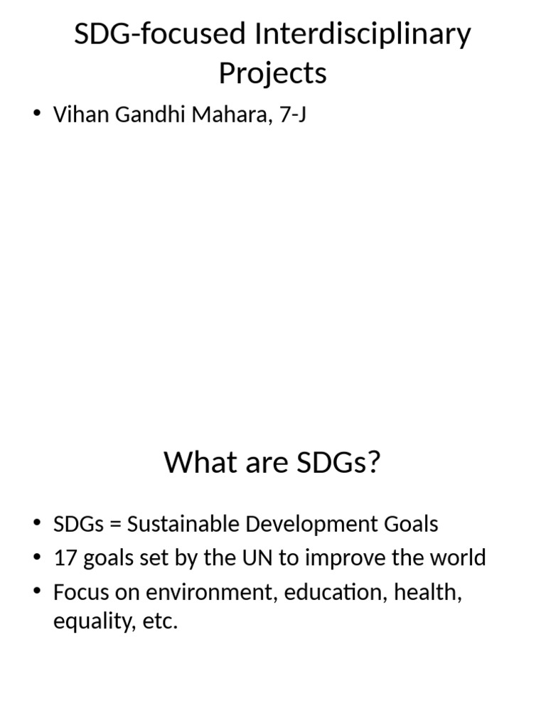 Vihan Gandhi Mahara 7J SDG | PDF