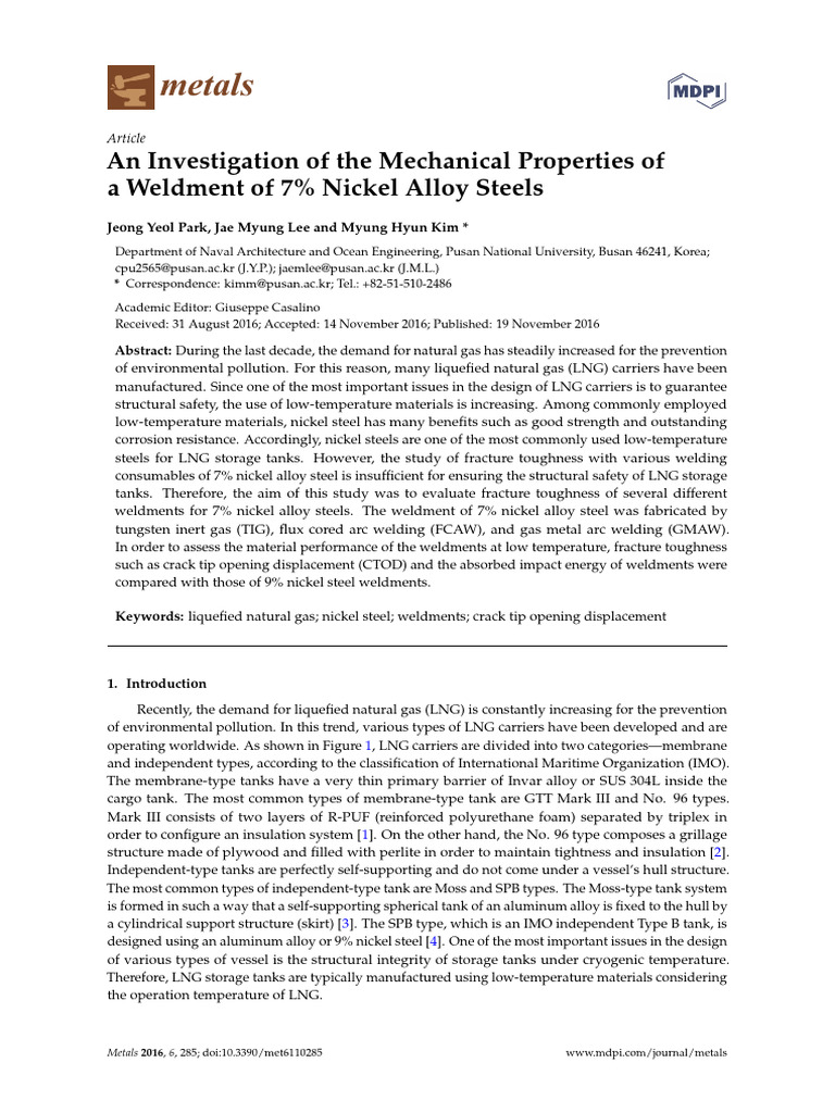 An Investigation of The Mechanical Properties of A Weldment of 7% ...