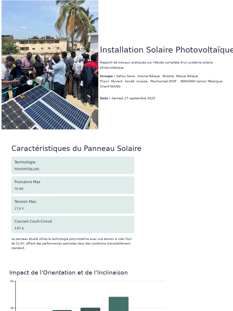 Étude d'une Installation Solaire Photovoltaïque | PDF | Onduleur ...