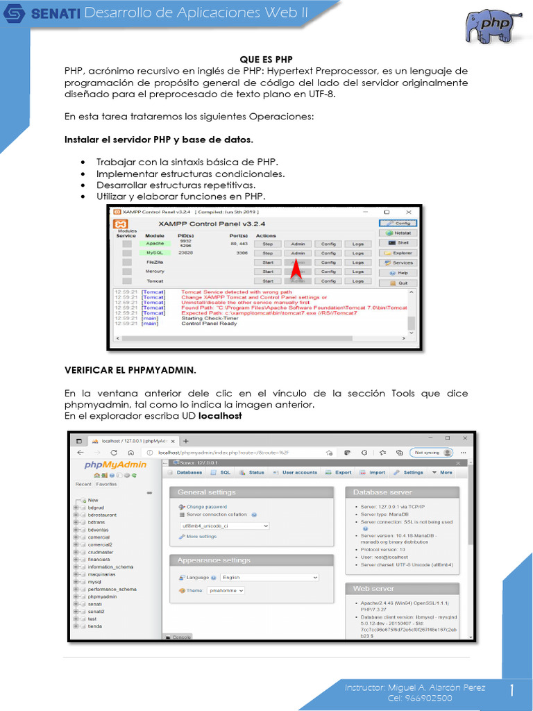 Desarrollo Apli WebII 01 | PDF | Php | HTML