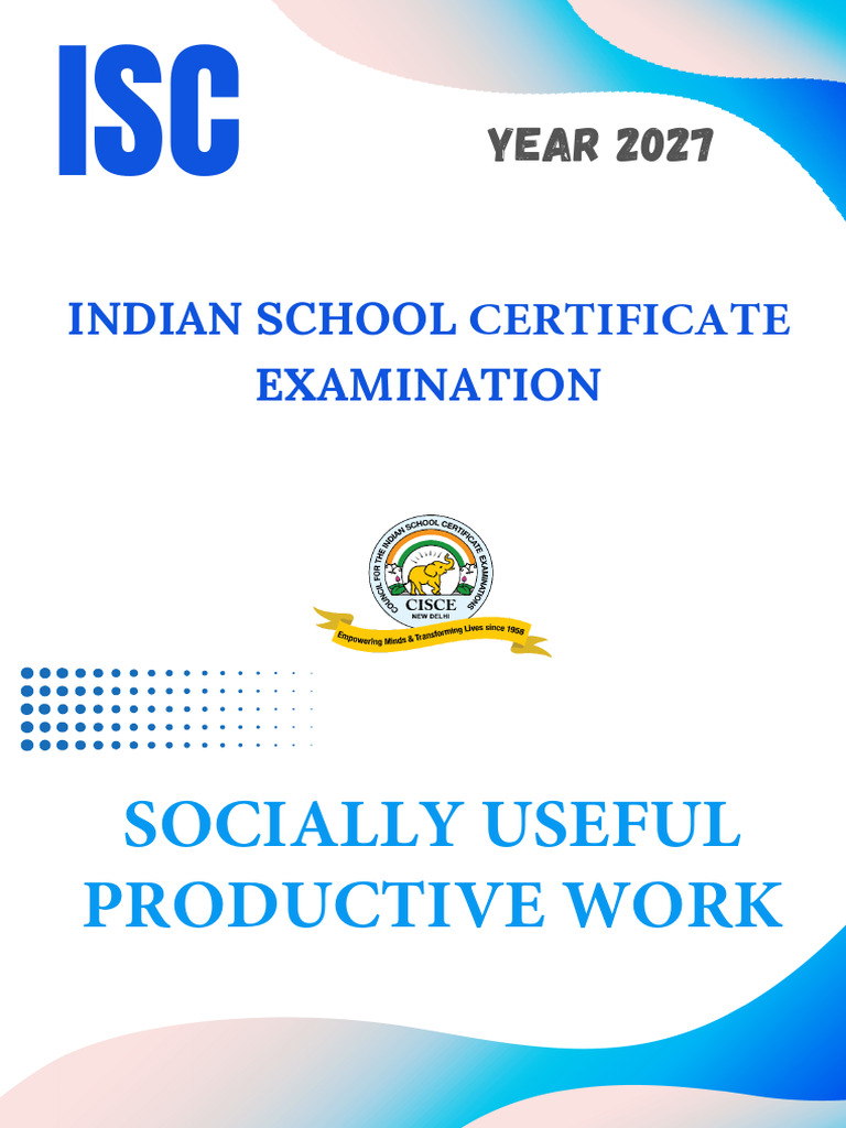 ISC 2027 SUPW Curriculum Guide | PDF | Climate Change | Teachers