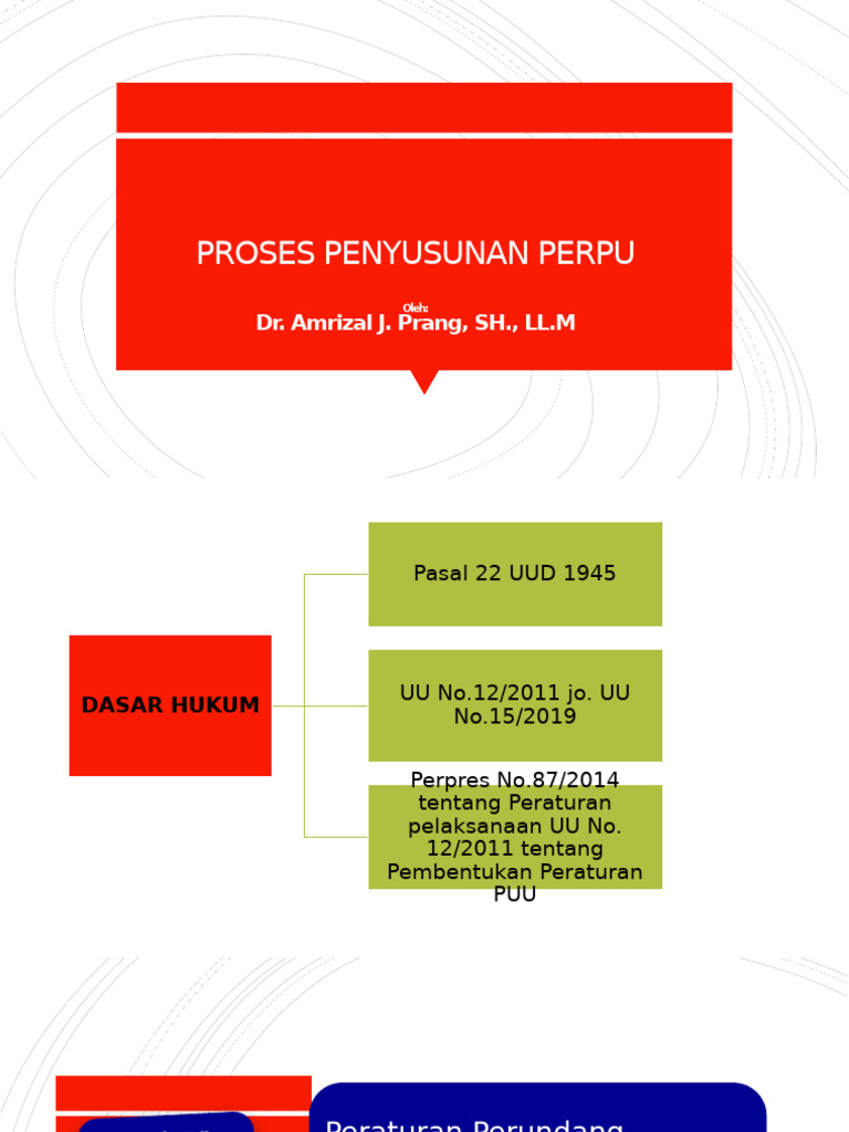 Proses Penyusunan Peraturan Perpu | PDF