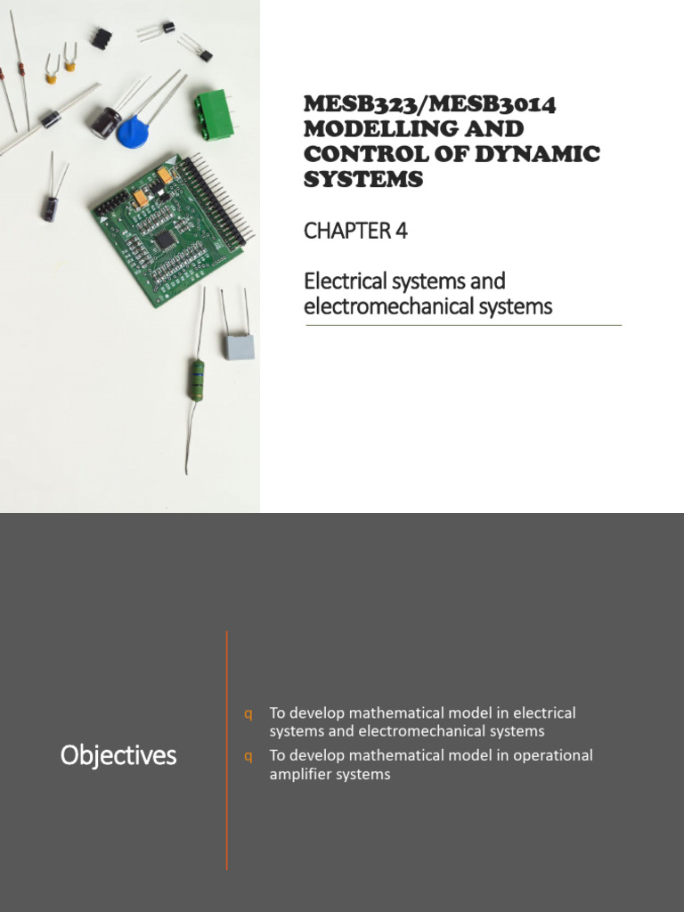 Modeling Electrical and Electromechanical Systems | PDF | Operational ...