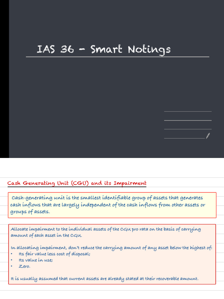 Impairment of Cash-Generating Units | PDF | Corporate Jargon | Economies