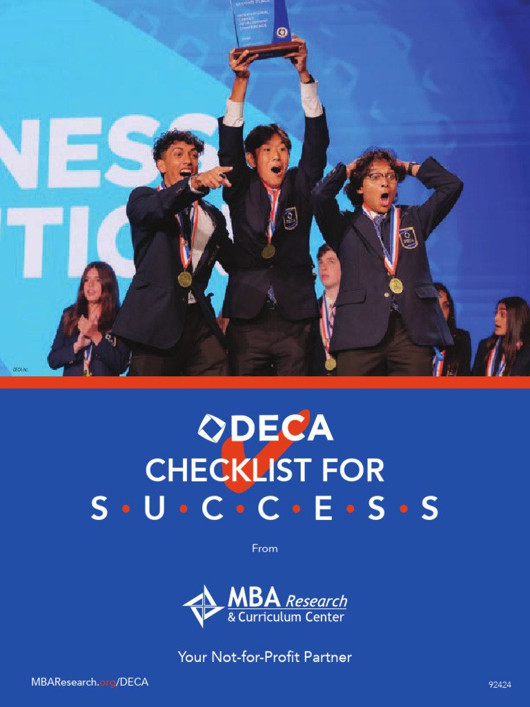 DECA Checklist 2024 Online Compressed | PDF | Learning