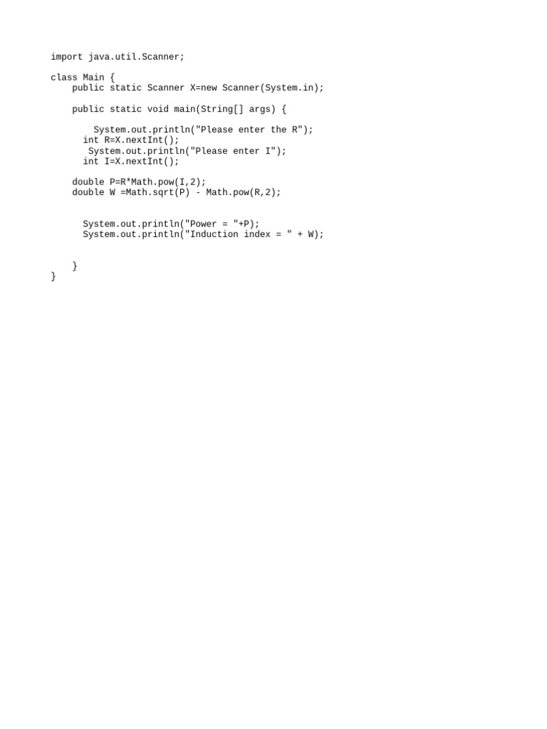 Java Program for Power Calculation | PDF