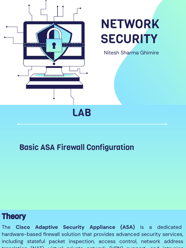 ASA Firewall Basic Configuration Lab | PDF | Firewall (Computing ...