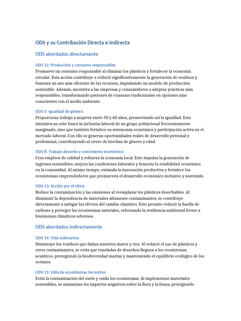 Contribución de ODS a la Sostenibilidad | PDF | Sustentabilidad | Residuos