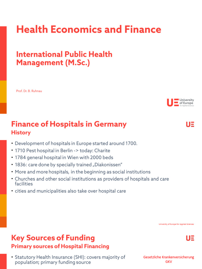 Hospital Financing and Reform in Germany | PDF