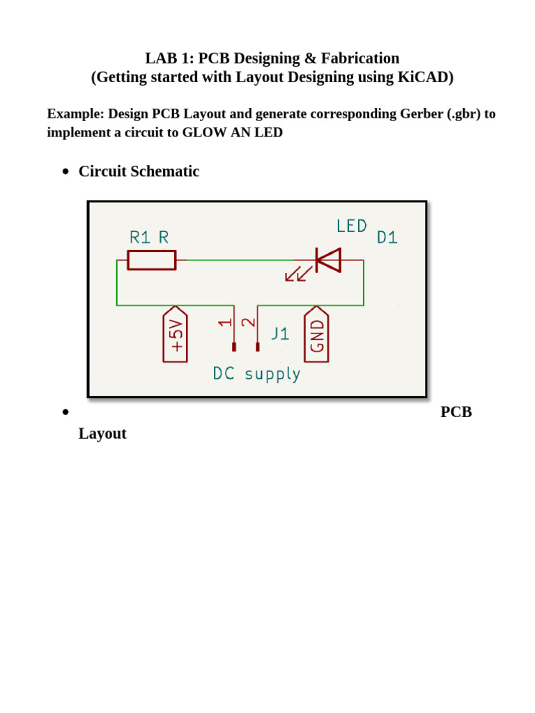 PCB Design with KiCAD: LED Circuit | PDF
