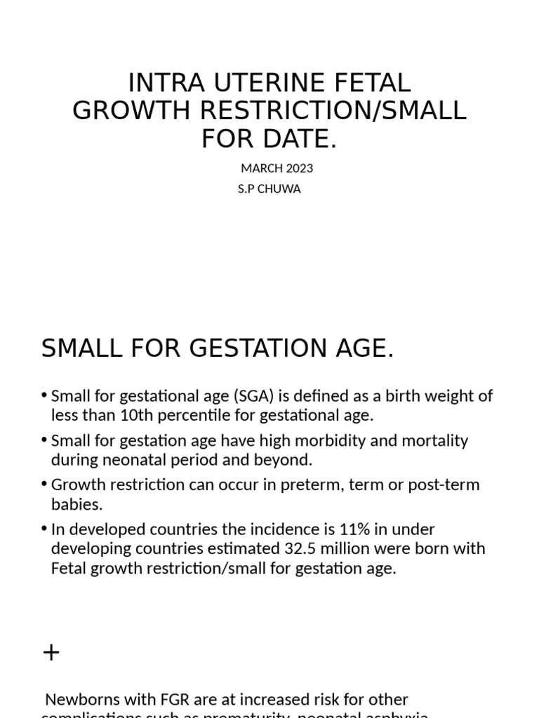 Intrauterine Fetal Growth Restriction Overview | PDF | Fetus | Childbirth