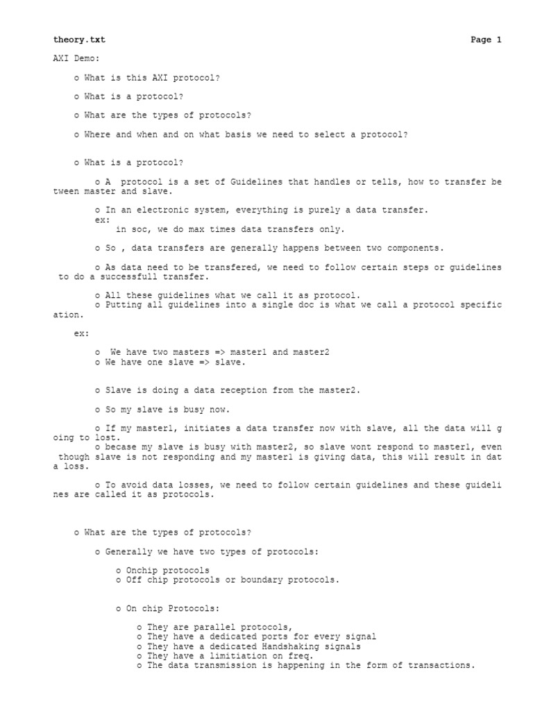 Understanding AXI Protocol Basics | PDF | Cpu Cache | Computer Engineering