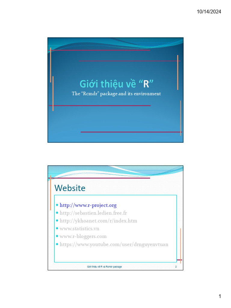 02.baigiang2 - Introduction To R | PDF